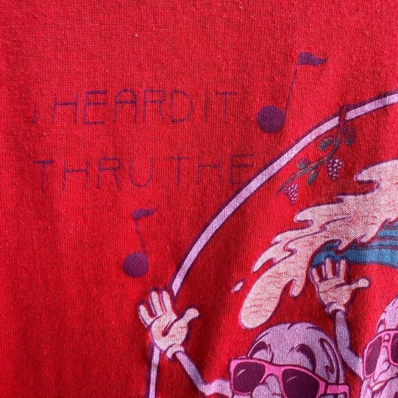 California Raisins Tee Jays Vintage Heard It Thru The Grapevine T-Shirt Red S - Picture 5 of 10